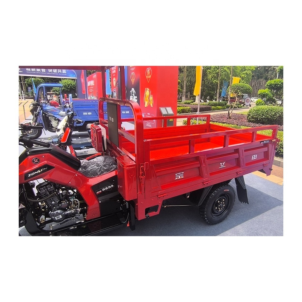 Commercial 5 Wheel Petrol Engine Tricycle de cargaison for Sale / Adult Gas Powered 3 Wheel Dump Truck Cargo Motorcycle Tricycle