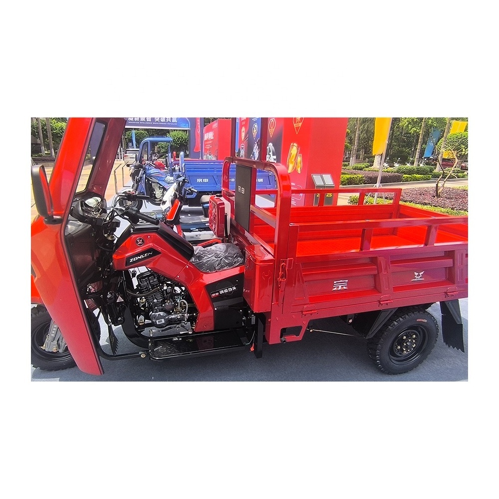 Commercial 5 Wheel Petrol Engine Tricycle de cargaison for Sale / Adult Gas Powered 3 Wheel Dump Truck Cargo Motorcycle Tricycle