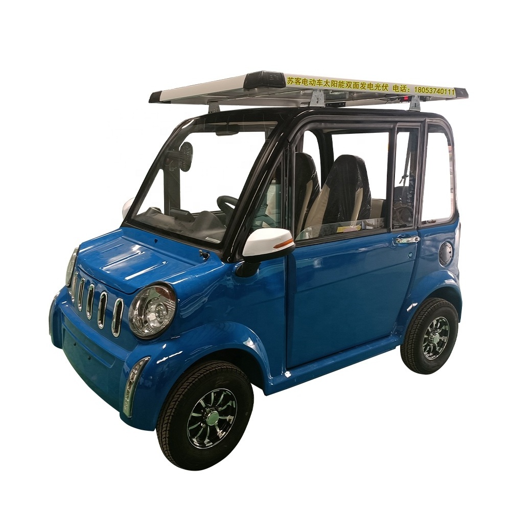 45km Two Doors 2kW Luxury Small Electric Car Adult Vehicle / Bangladesh Cheap Adult 4 Wheel 2 Door Electric Mini EV Car for Sale