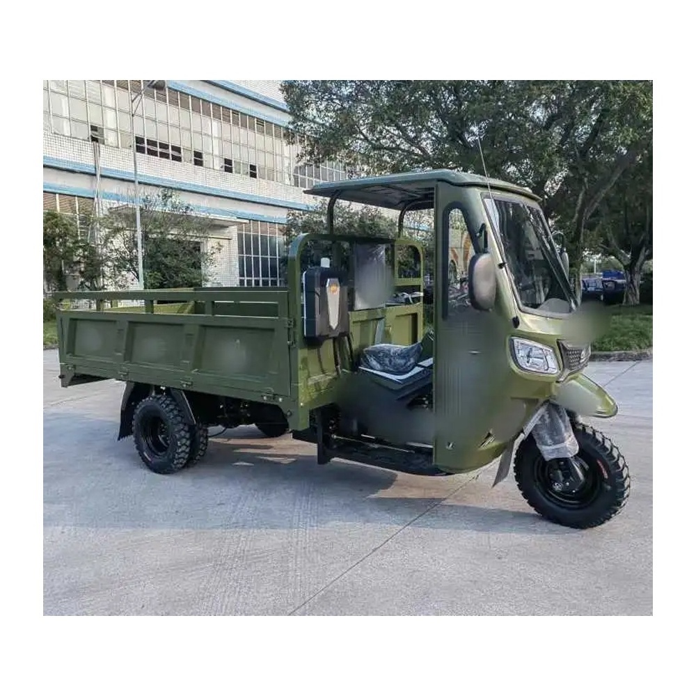 China 300cc Open Three Wheel Automatic Trike for Adults / Petrol Powered 3 Wheel Gasoline Fuel Cargo Motorcycle Tricycle