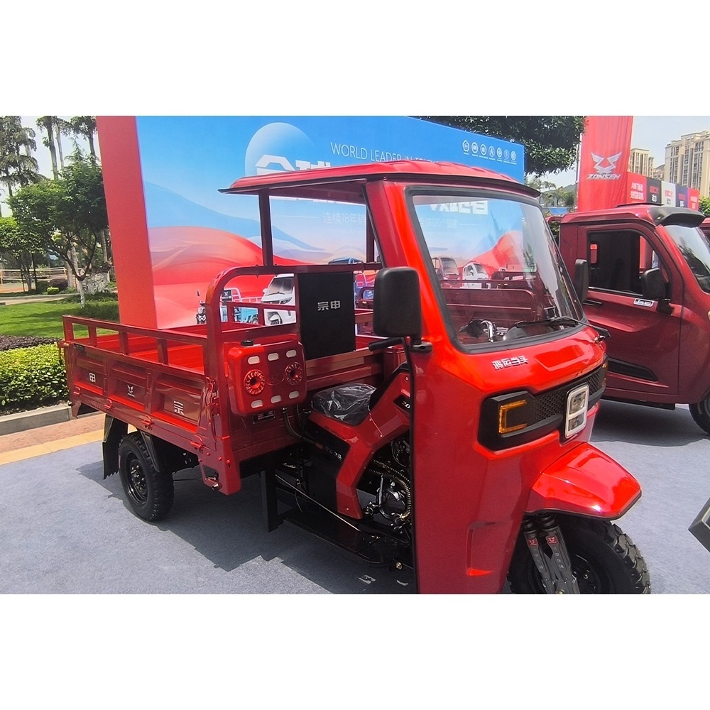 Commercial 5 Wheel Petrol Engine Tricycle de cargaison for Sale / Adult Gas Powered 3 Wheel Dump Truck Cargo Motorcycle Tricycle