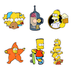 Cartoon Creative Funny Simpson soft enamel lapel pins