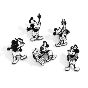 Cartoon characters Alloy original Mickey black and white Mickey metal enamel lapel pins