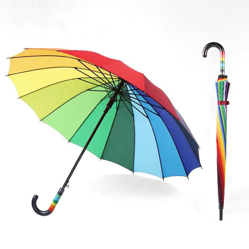 Rainbow Umbrella Personalized Big Umbrella Outdoor with Custom Logo