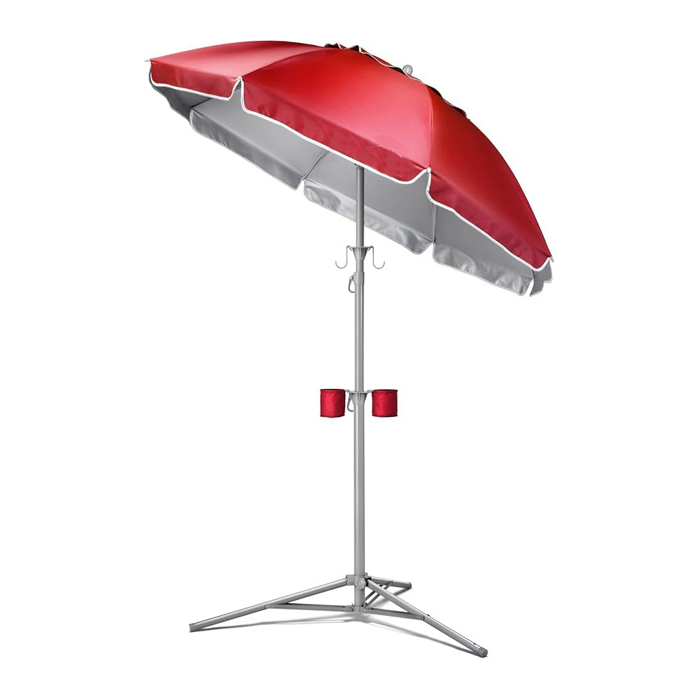 Beach Large Sun Shade Umbrella Big Portable Lightweight Adjustable Instant Sun Protection Umbrellas with Custom Logo