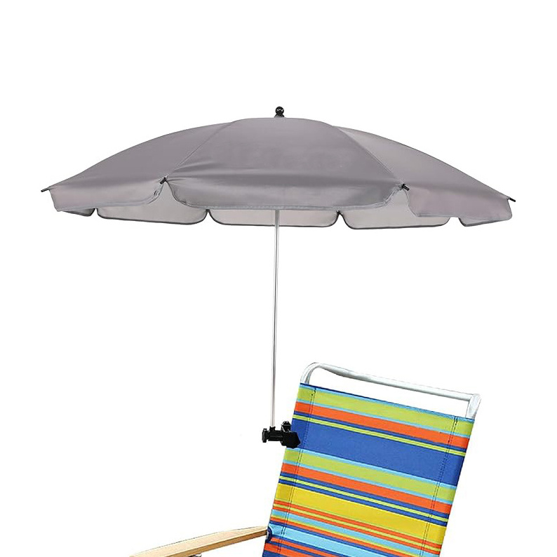 Custom Umbrella with Universal Clamp Portable Patio Chair Beach Chair Stroller Sport Chair Wheelchair