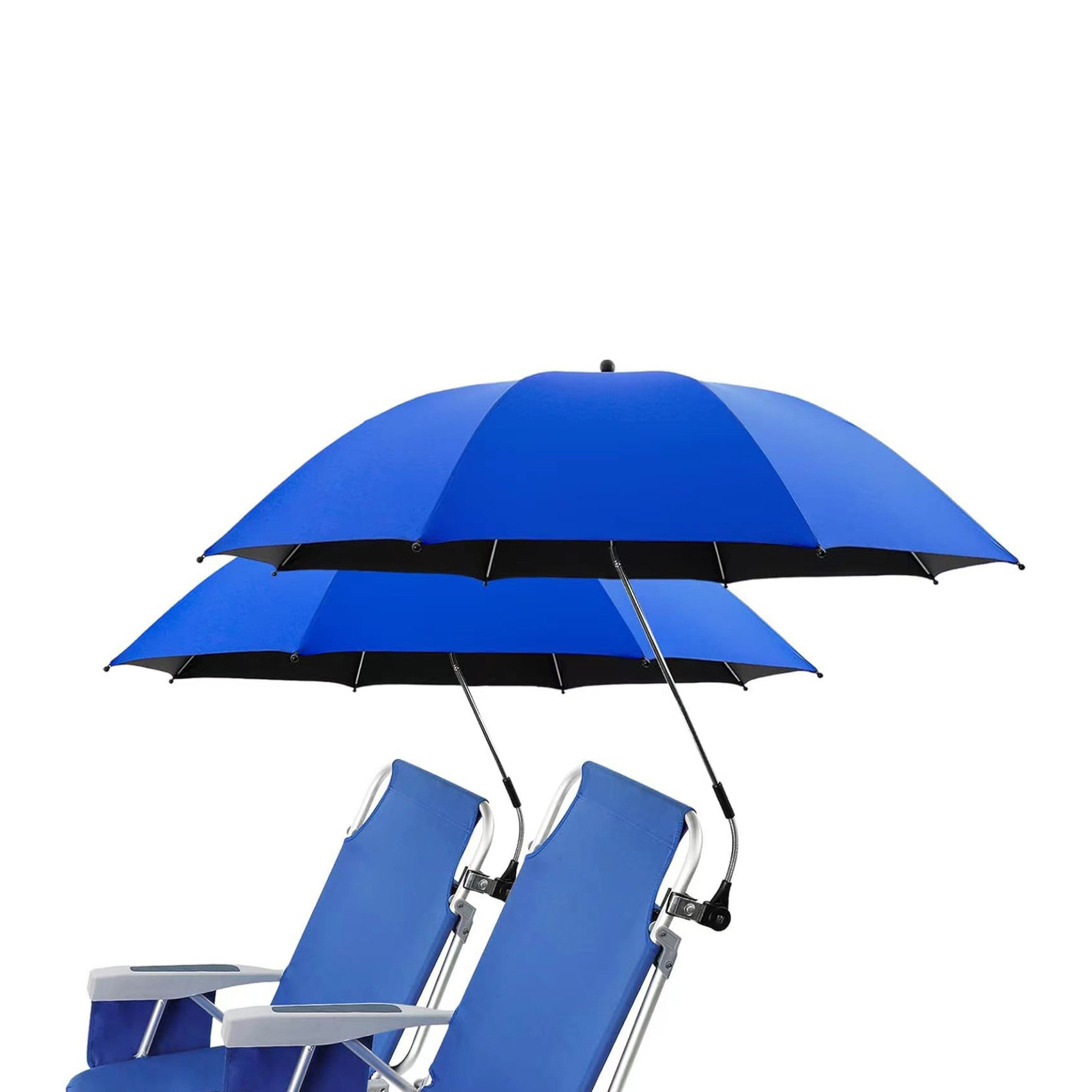 Custom Umbrella with Universal Clamp Portable Patio Chair Beach Chair Stroller Sport Chair Wheelchair