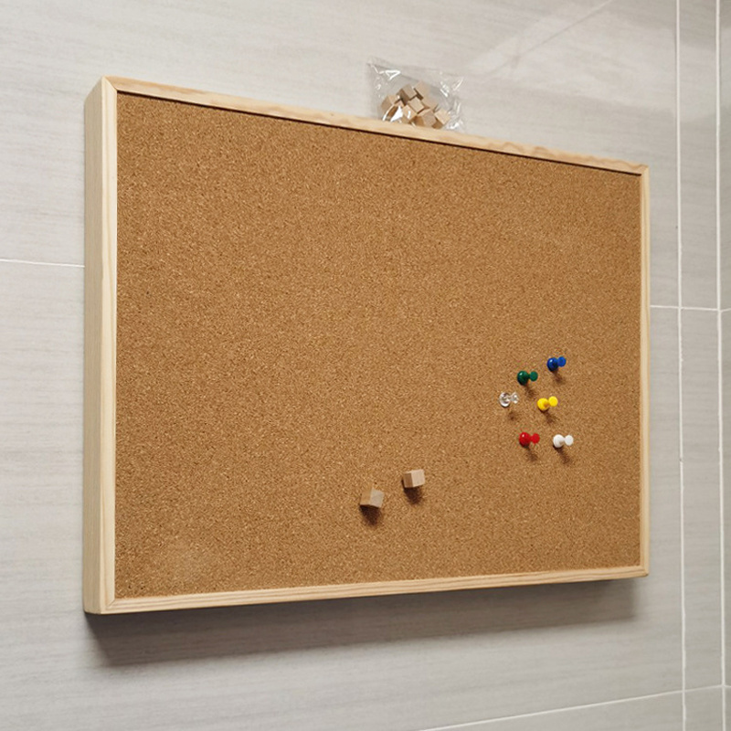 Custom message cork board decorative pin board bulletin board with MDF frame