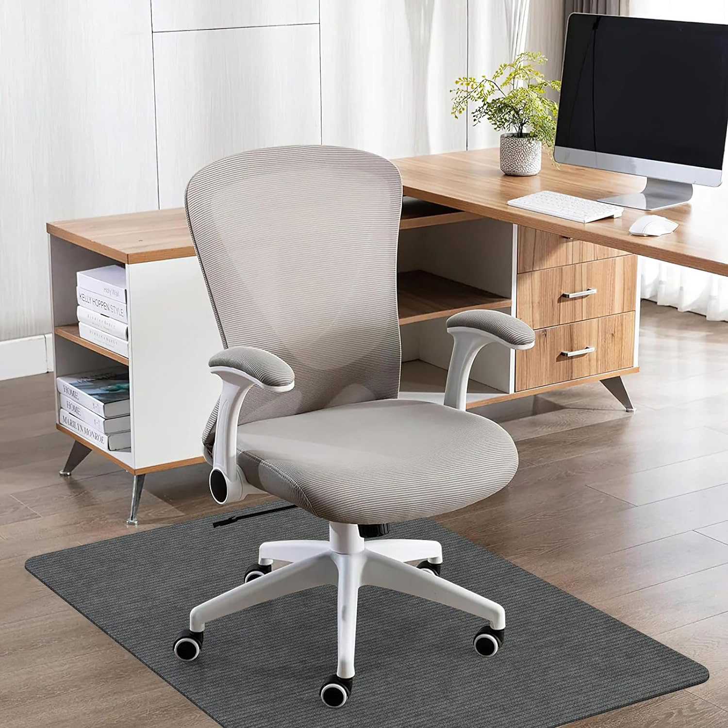 Desk Chair Mat Custom Non Slip Floor Mat for Wheel Chair Office Home Hardwood Floor