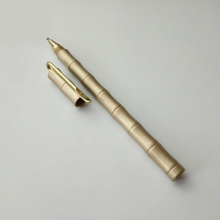 High End Anti-rolling Metal Ball Pen Electroplated Stainless Steel Ballpoint Pen Hexagonal Twist Pen