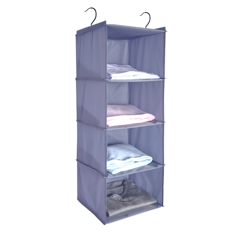 Cloth Hanging Bag Shelf Hanging Closet Organizer with 2 Sturdy Hooks for Storage