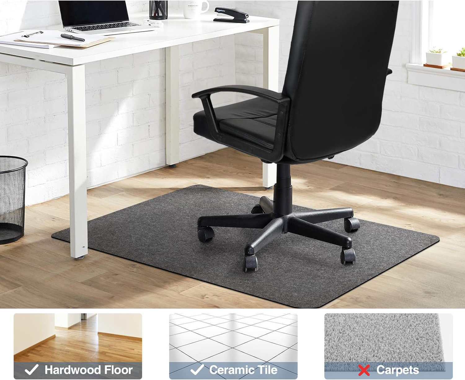 Desk Chair Mat Custom Non Slip Floor Mat for Wheel Chair Office Home Hardwood Floor