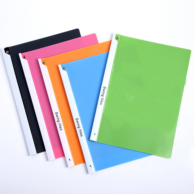 Custom Business Office School Folders with Logo Blue Pink Green Plastic File Folder