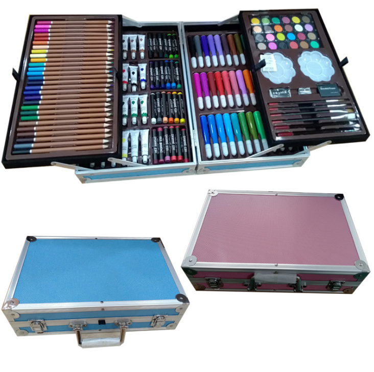 208 Piece Art Set, Artist Sketching Drawing & Painting Kit with Case for Kindergarten prize