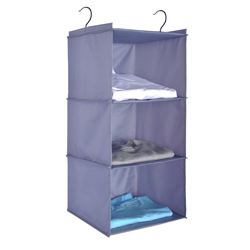 Cloth Hanging Bag Shelf Hanging Closet Organizer with 2 Sturdy Hooks for Storage