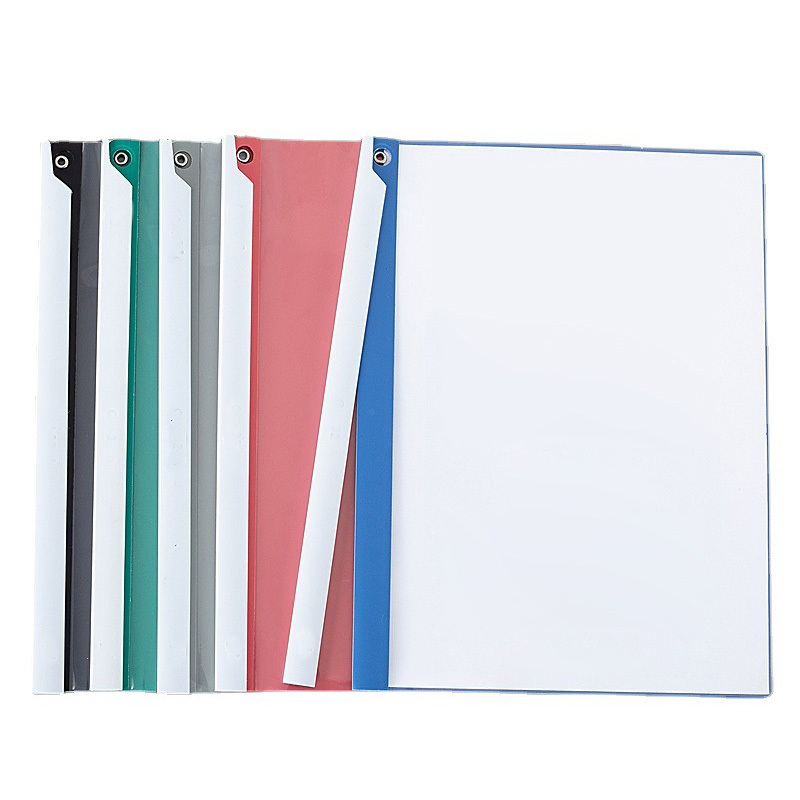 Custom Business Office School Folders with Logo Blue Pink Green Plastic File Folder