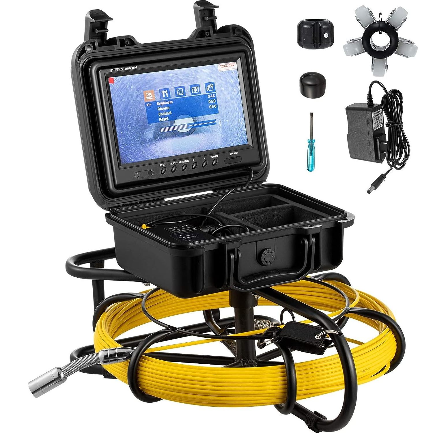 Best New Quality MABELSTAR 100m Underwater borehole Water Well Inspection Camera with HD DVR Control Unit