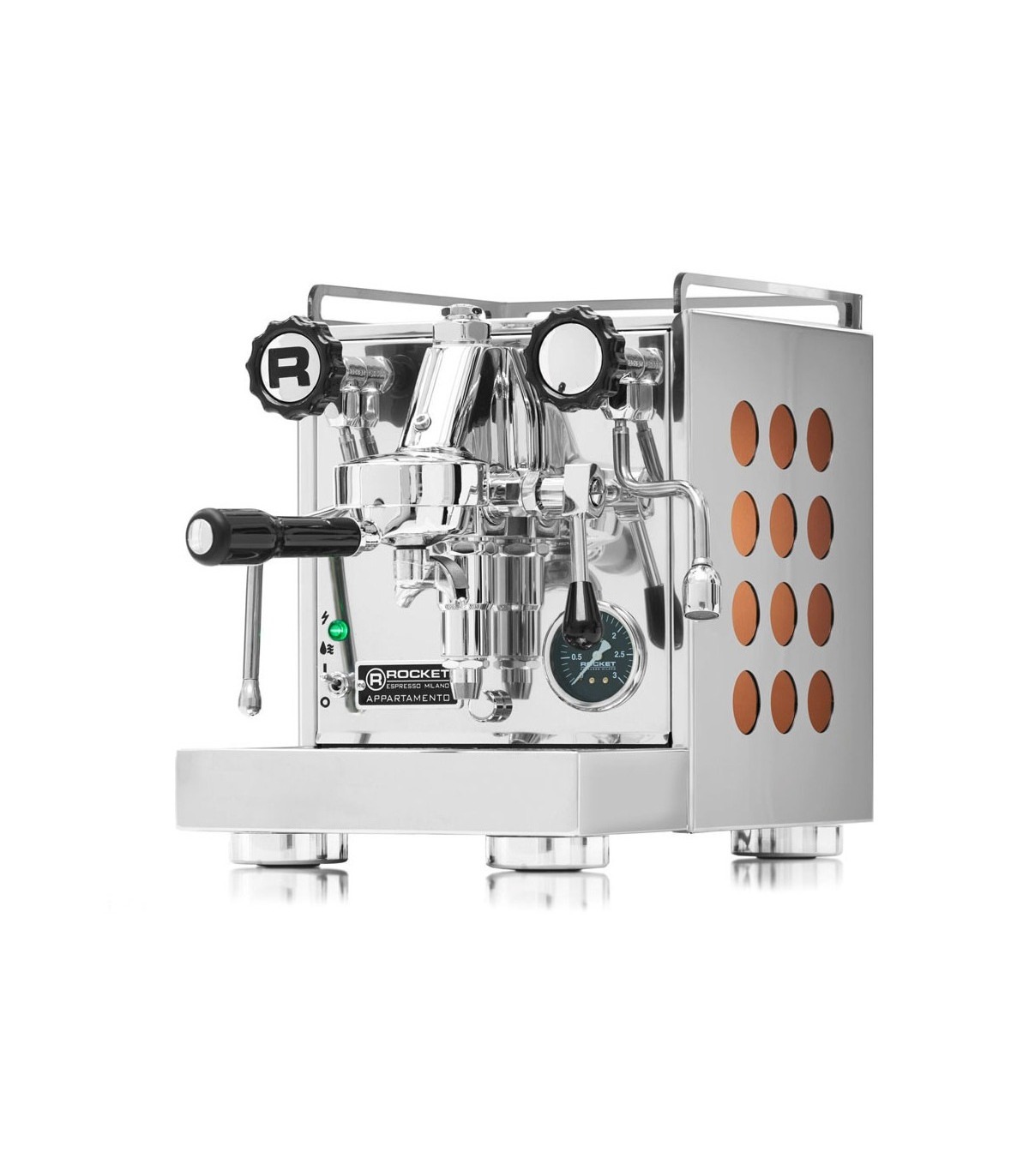 NEW 2023 Rocket Espresso Appartamento Nera Espresso Machine Copper Semi-Automatic Espresso Machines Coffee Makers