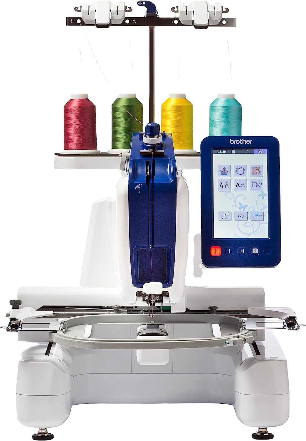 Factory Wholesale Efficiency Brothers Personaa P R S100 Single Needle Embroidery Machine with 4-Spool Thread Stand and Free Arm