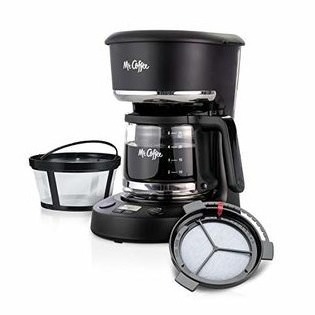 NEW 2023 Mr Coffee 5 Cup Programmable 25 Oz Mini Brew Now Later With Water Filtration And Nylon Reusable Filter Coffee Maker