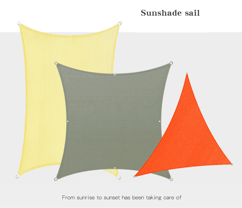 Factory Sale Rectangle/Triangle Waterproof shade sails Outdoor sun shade sail big size sunshade sail