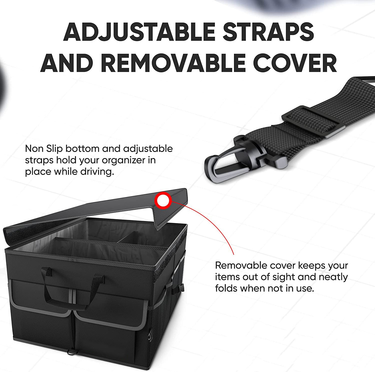 Cargo Storage Container Collapsible Auto Storage Box Car Boot Organizer Waterproof Car Trunk Organizer