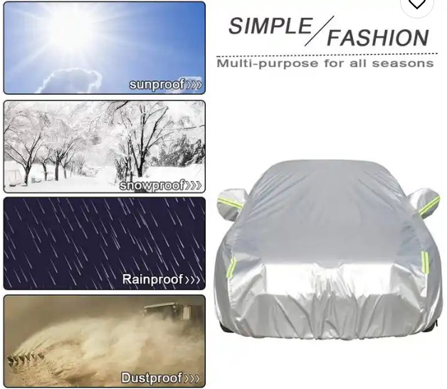 OEM Waterproof Car Cover Non-woven Fabric /Oxford /Nylon PEVA Black SUV Car Cover