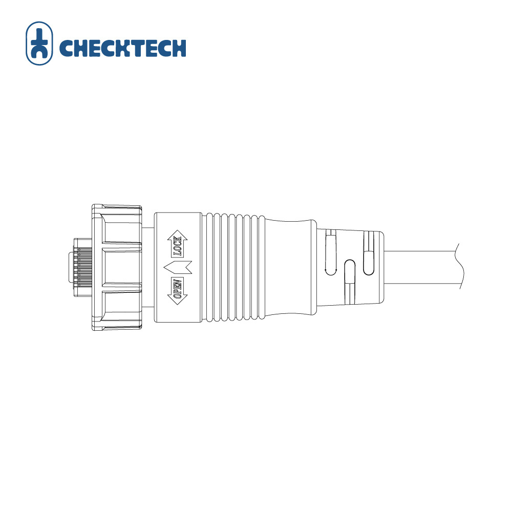 RJ45 Cat5 Network Cable Black Rj45 Connector Factory Automation Control Waterproof Waterproof IP68 CAT 5 Telephone Cable 4 Pairs