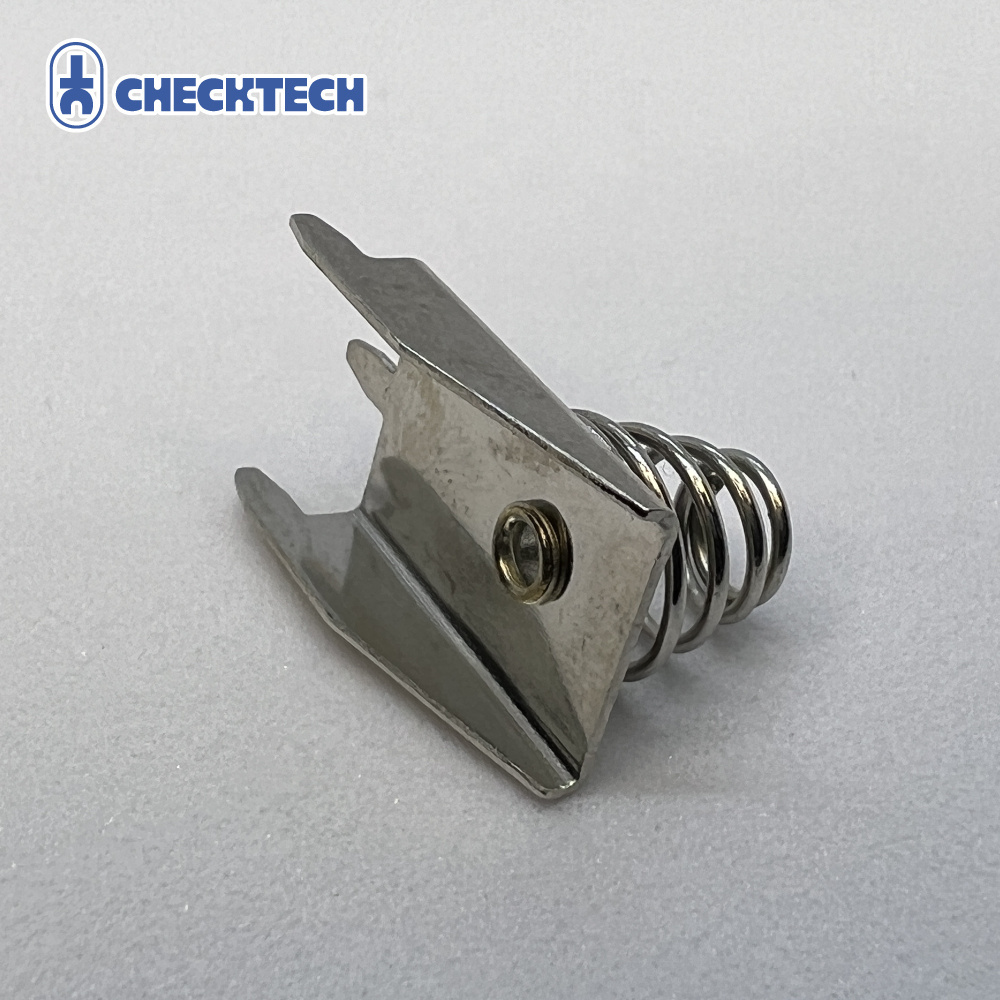 Electrical PCB Switch Conical Battery Spring Male Battery Holder Clip