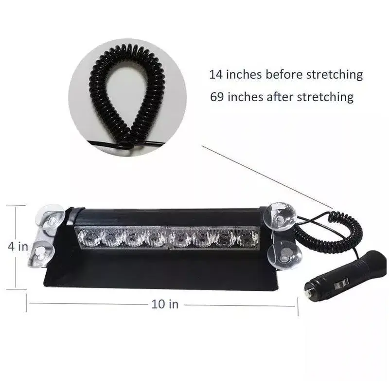 8 LED Car Truck Emergency Flash Dash Strobe Warning Light 12V Day Running Flash Led Lights