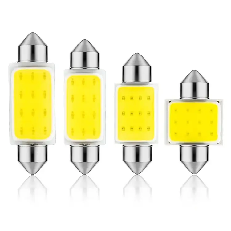 C10W C5W LED COB Festoon 31mm 36mm 39mm 41/42mm 12V White bulbs for cars License plate Interior Reading Light 6500K 12SMD