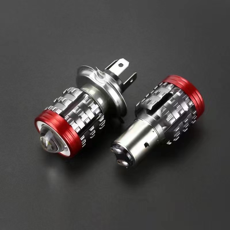 Devil Eye Angel Eye Dual Color Flash Led Motorcycle Headlight 3000K 6000K Waterproof Headlamp High Low Beam Spot Bulb for Motors