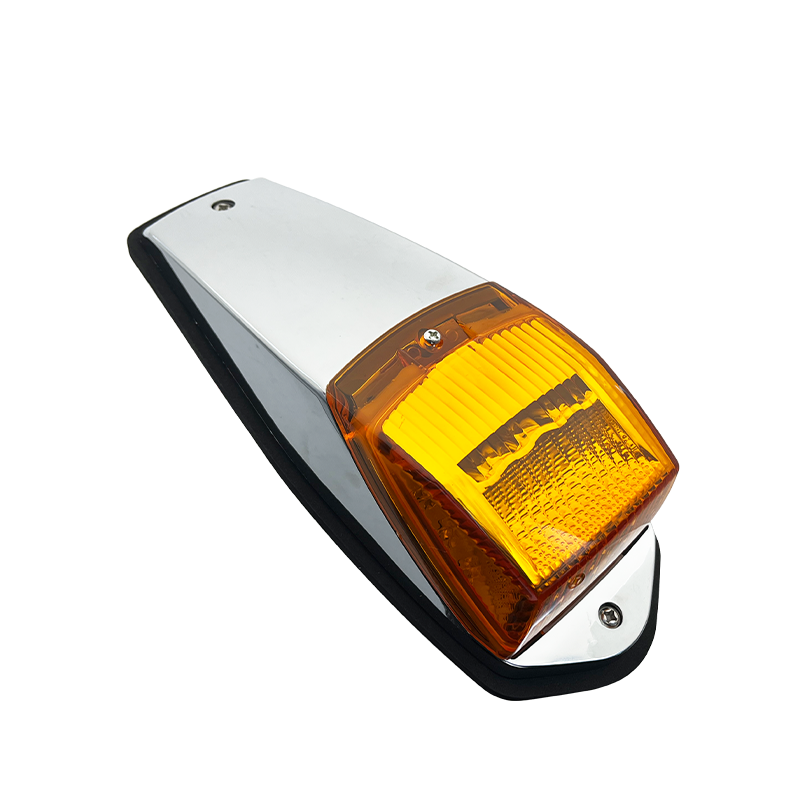 Truck Clearance Led Cab Amber Marker Chrome Overhead Light Roof Running Lights