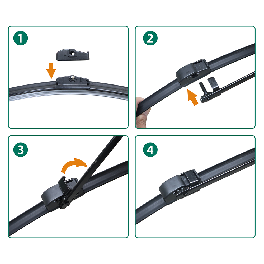 Gussin wiper from OE supplier all-season high-quality various models of flat car windshield wiper blade with adapters