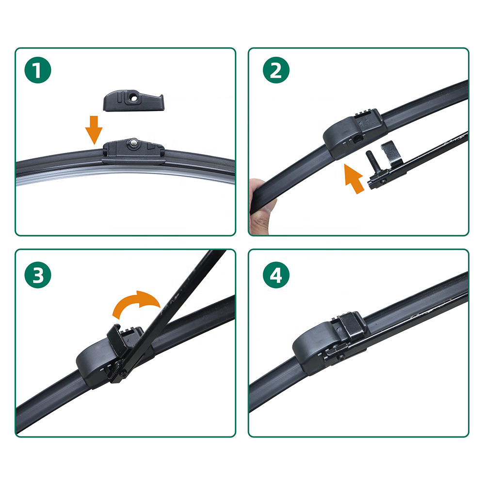 Gussin wiper from OE supplier high-quality various models of flat car windshield wiper blade with adapters