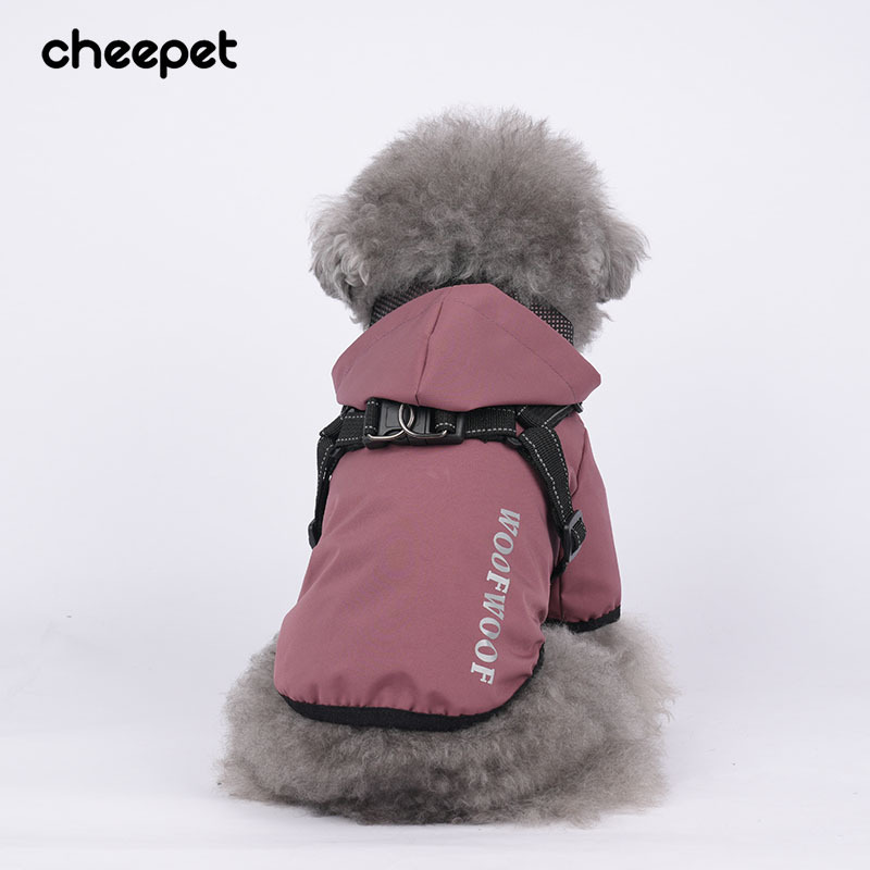 Wholesale dog fashion waterproof pet clothes reflective pet chest straps dog rain coat dog vest harness