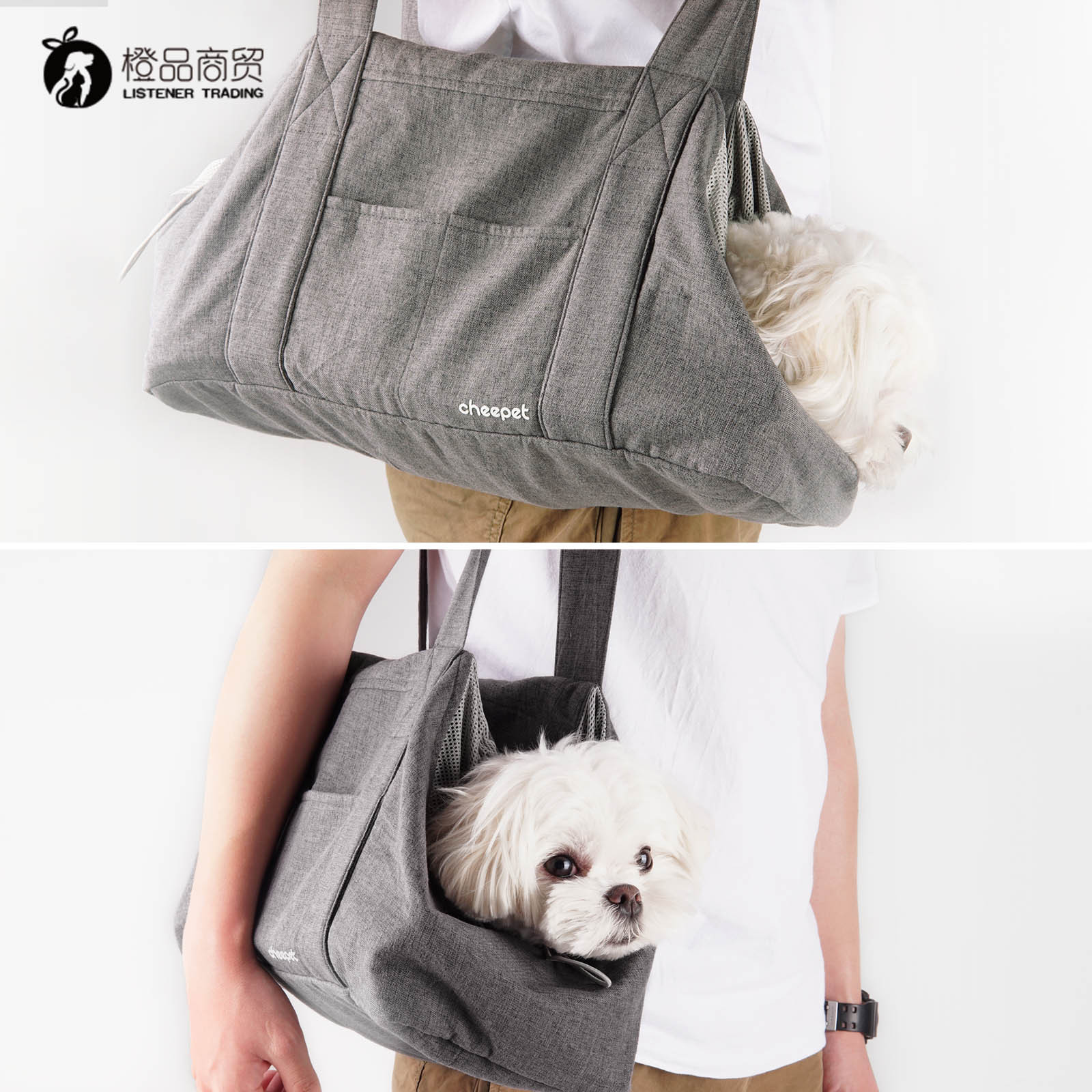 2022 Portable pet out handbag dog travel handbag cat litter bags pet carrier dog walking bag sling carry bag for cats