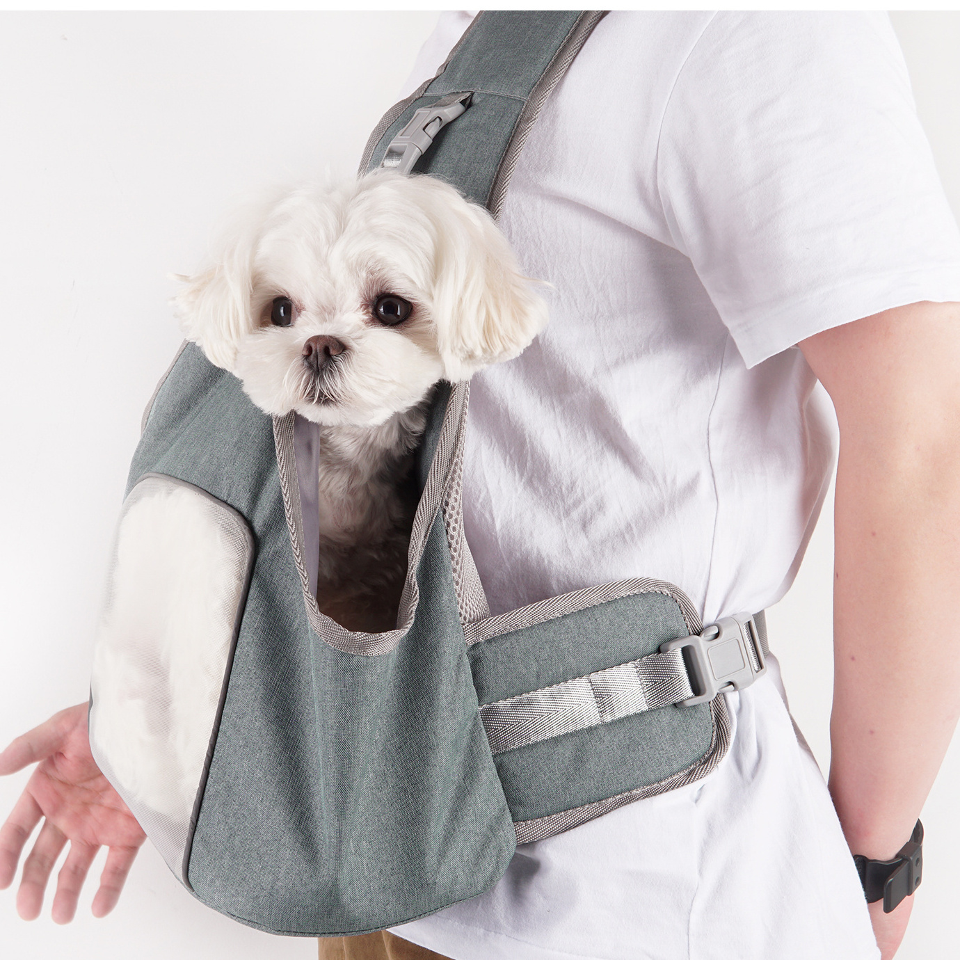 Customized Dog Travel Carrier Bag Puppy Cat Backpack Carrying Expandable Dog Oxford Sling Bag Portable Pet Bags