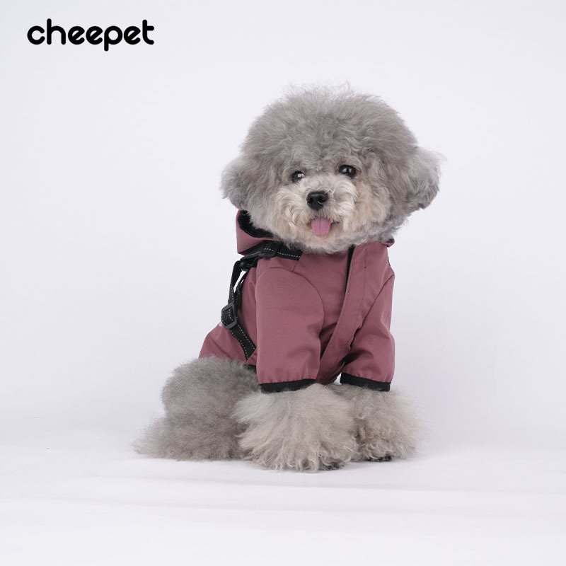 Wholesale dog fashion waterproof pet clothes reflective pet chest straps dog rain coat dog vest harness