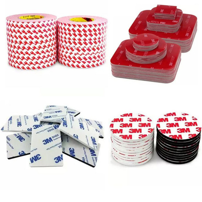 free sample Custom die cut squares&round&circle adhesion double sided 3M VHB acrylic adhesive foam tape