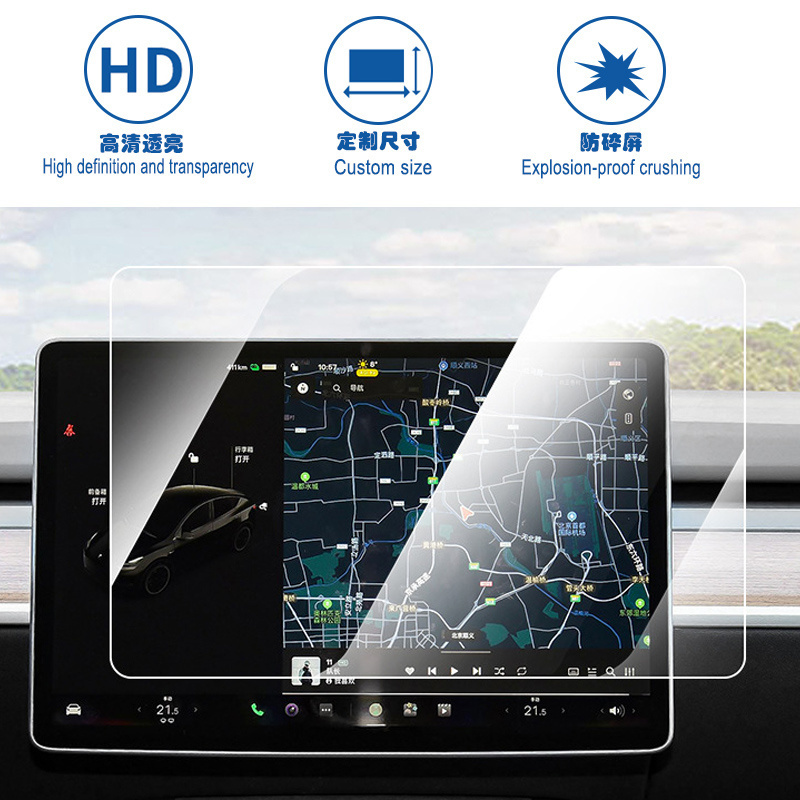 Amazon Quality Car Navigation 15inch Model 3 Y Center Control 2.5D Matte Tempered Glass for Tesla GPS Screen Protector