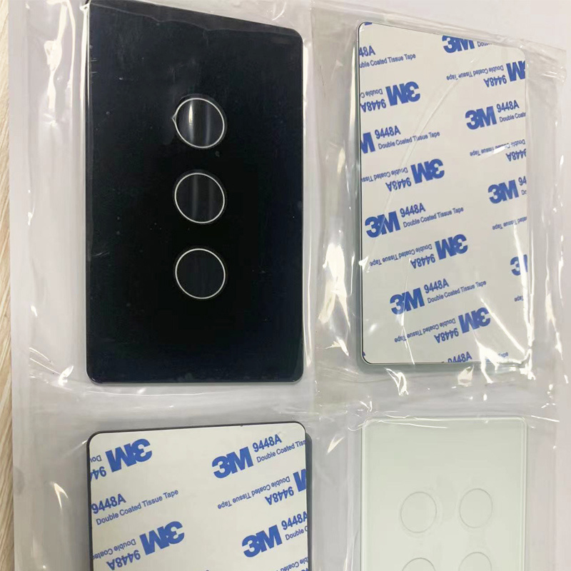 Customized 3.0mm Ceramic Fritted Screen Printing Glass for Smart Home Appliances Glass Panel with Concave Point