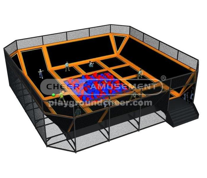 Cheer Amusement giant rectangular trampoline park indoor