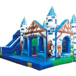 Commercial Grade Viking Castle Themed Bounce House Combo Jeux Inflatable Bouncer Castle