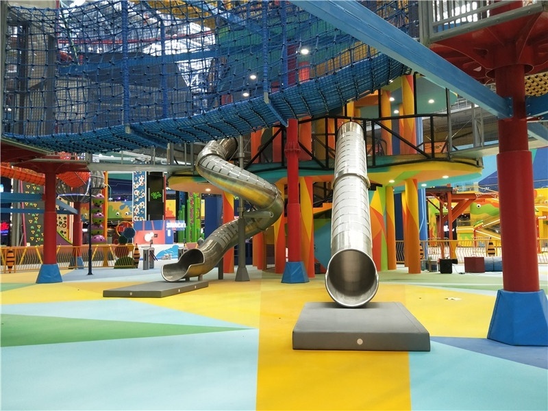 Engine Themed Indoor Play Center First High- End Giant Theme Park Metal Stainless Playground Slide in China by Cheer Amusement