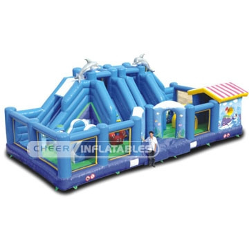 Commercial Inflatable Games Inflatable Slide with All-in-one Sports Arena Fun City Cheer Amusement