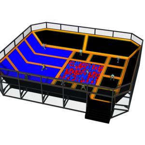 Cheer Amusement giant rectangular trampoline park indoor