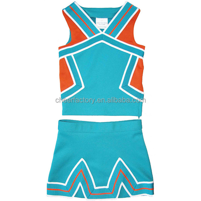 Customized wholesale black navy high quality cheerleading uniforms with customized sizes and logos