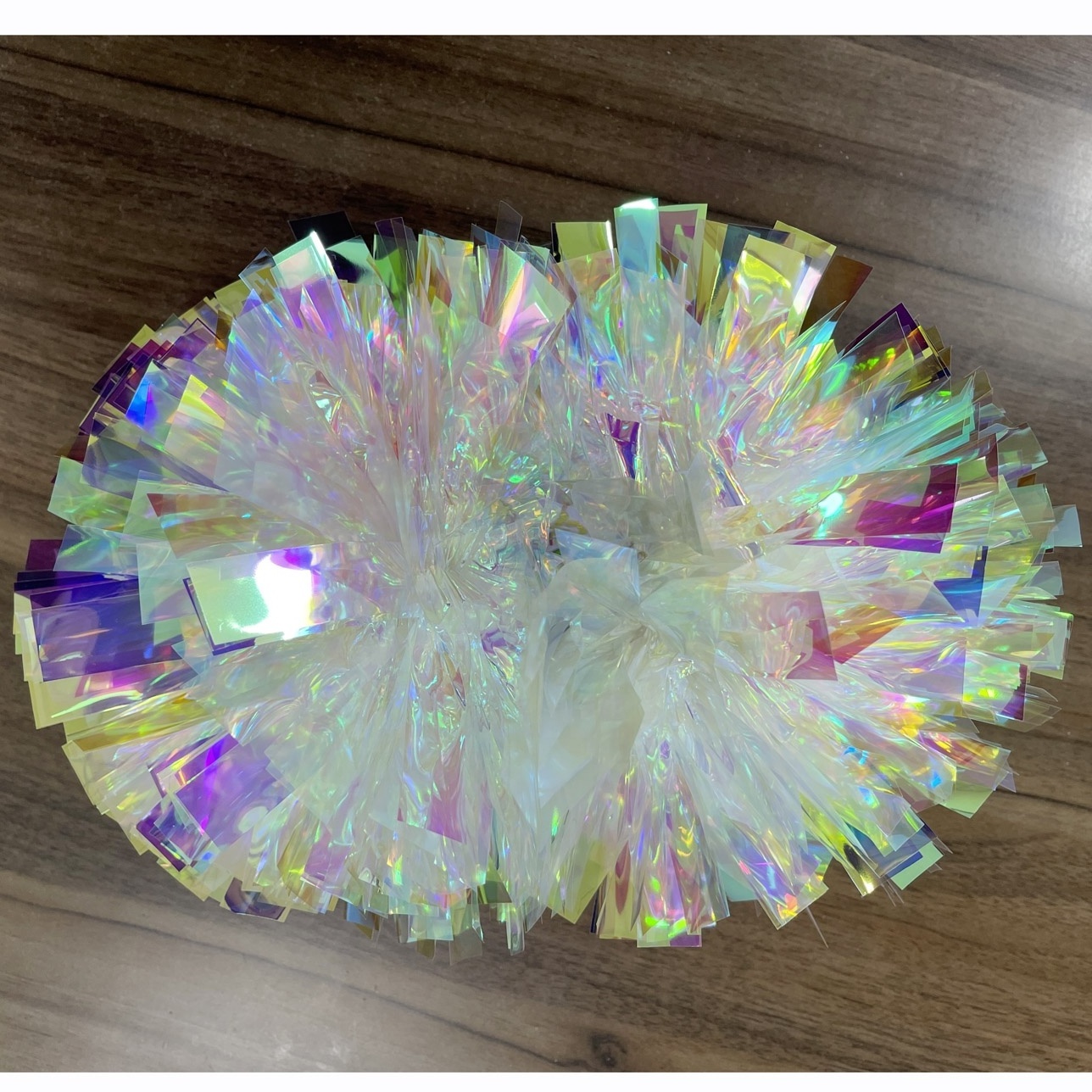 Beautiful super rainbow cheerleading pom pom for cheerleaders with factory price