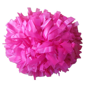 New hot pink plastic cheerleading pom poms for cheerleaders with factory price